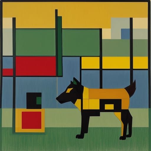 Children with wolf red and wolf yellow eyes wandering throug...