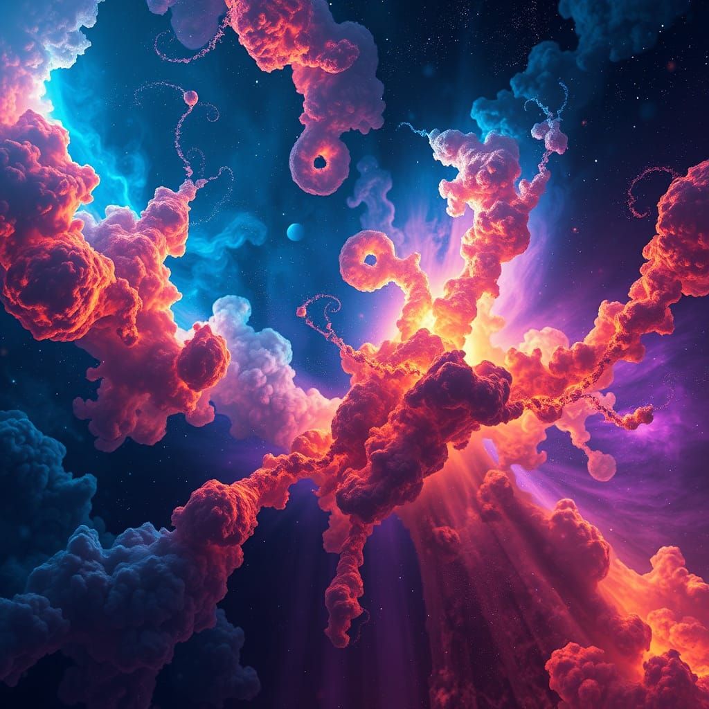 Cosmic Nebula in Surrealist Style