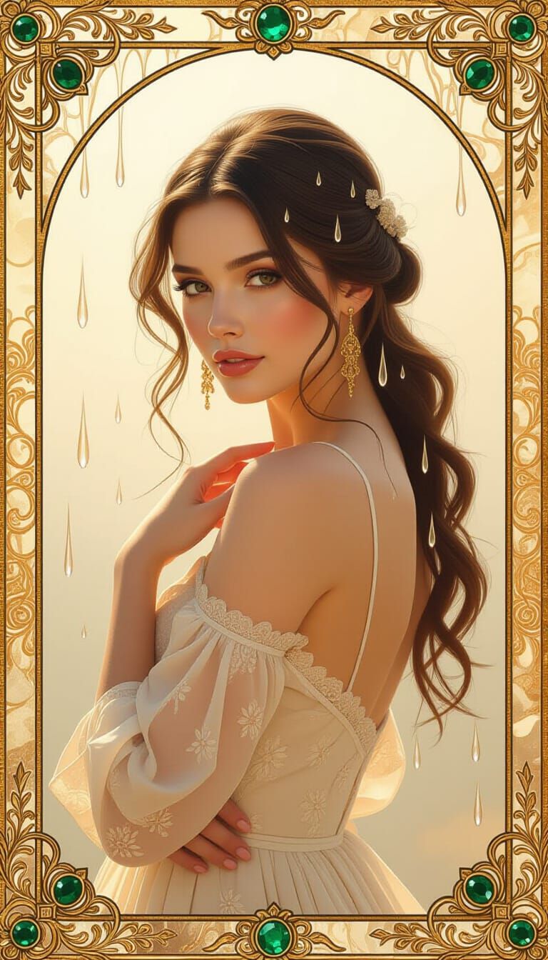 Portrait of Woman in Soft Rembrandt Lighting