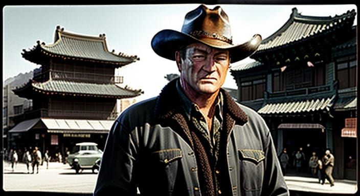 Western Icon Meets Urban Noir in Cyberpunk Style