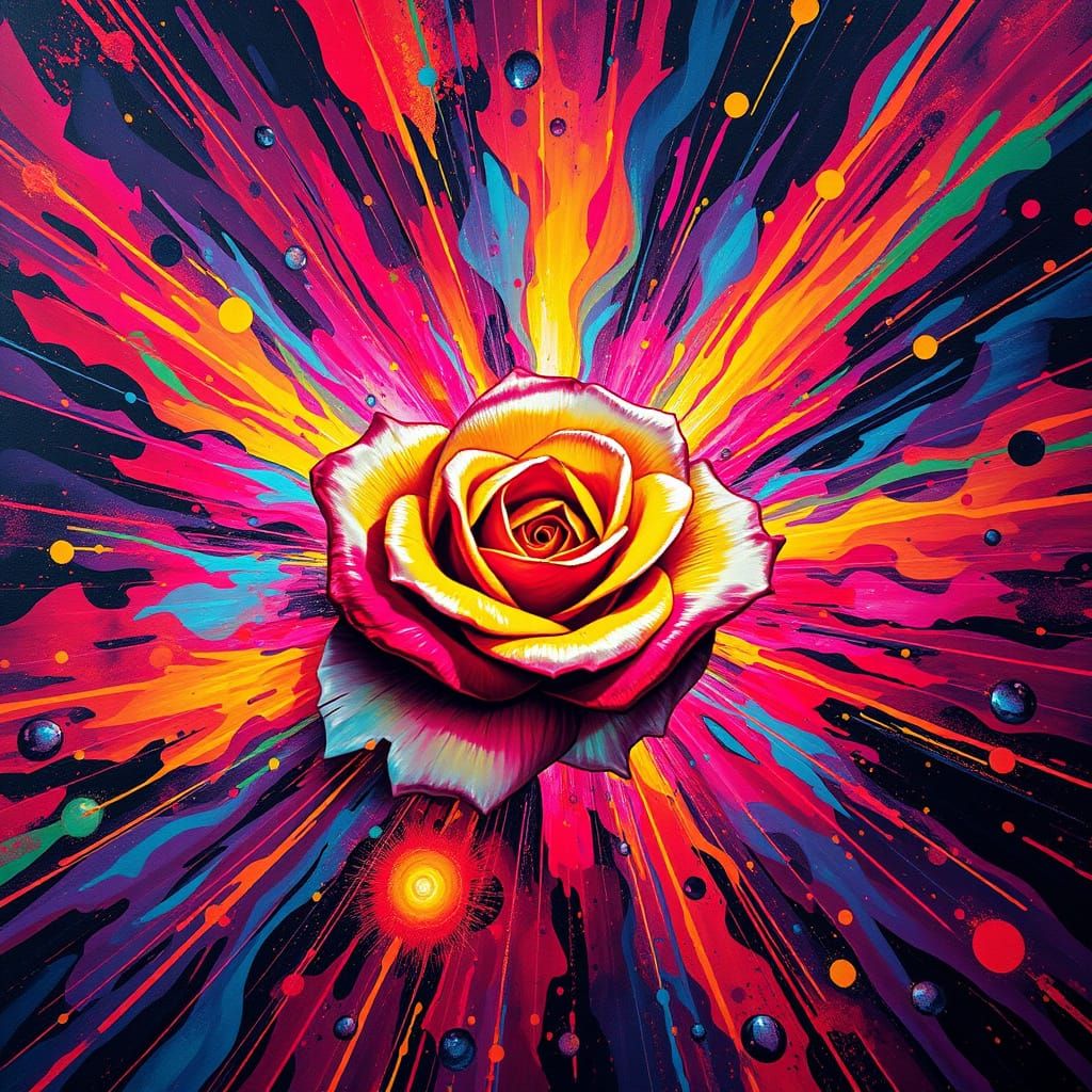 Cosmic Rose in Vibrant Supernova