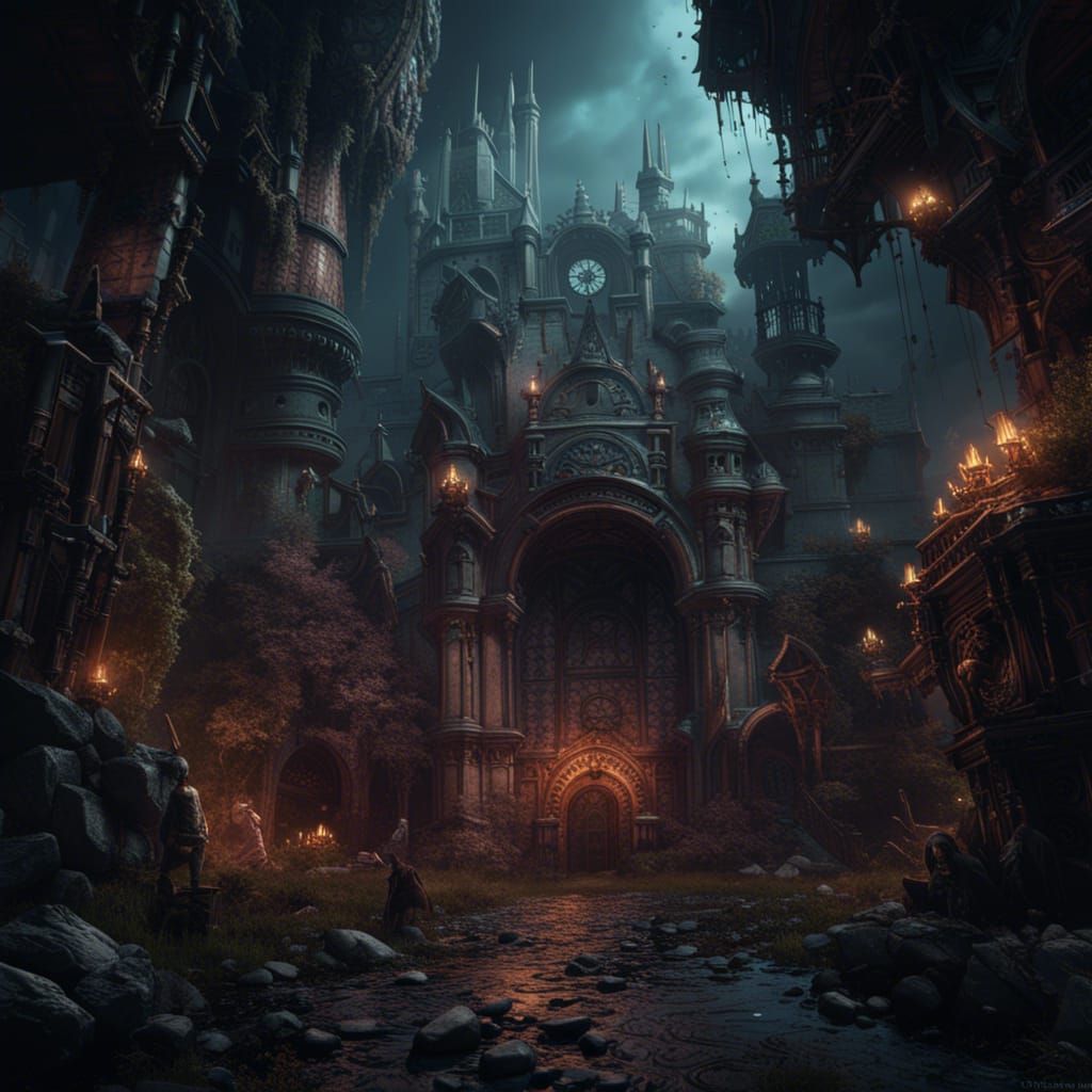 Depression in Detailed Fantasy Concept Art