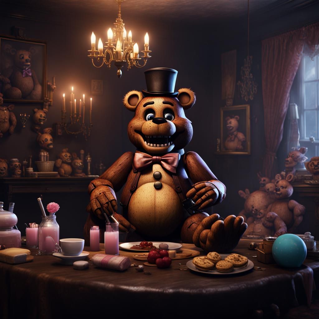 Freddy Fazbear's Baby Shower: Detailed Matte Painting