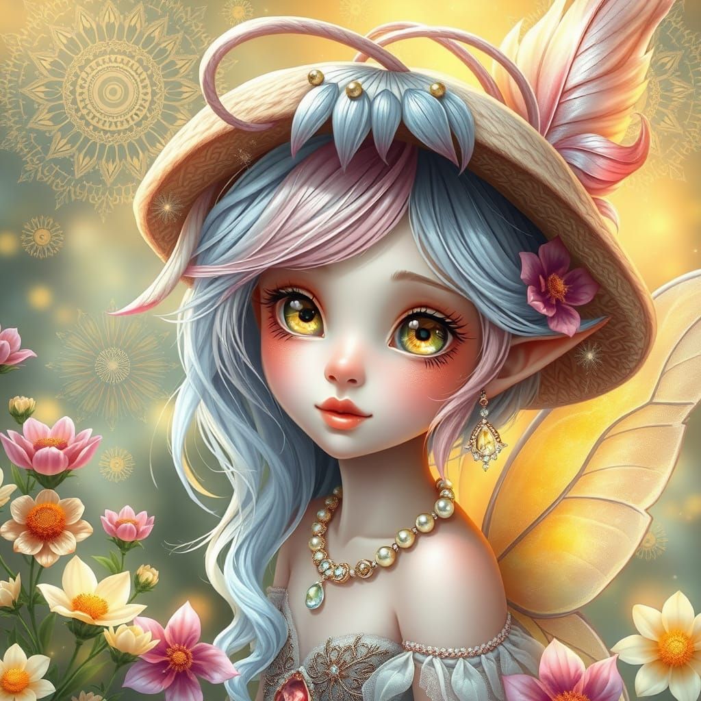 Enchanted Spring Pixie in Whimsical Wonderland