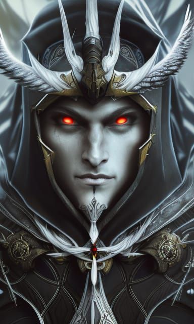 Saint and Warlock Face: Detailed Matte Painting