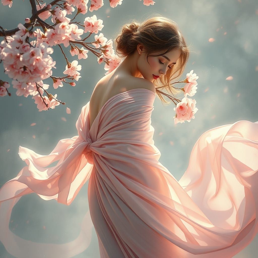 Ethereal Beauty in Whispers of Cherry Blossoms