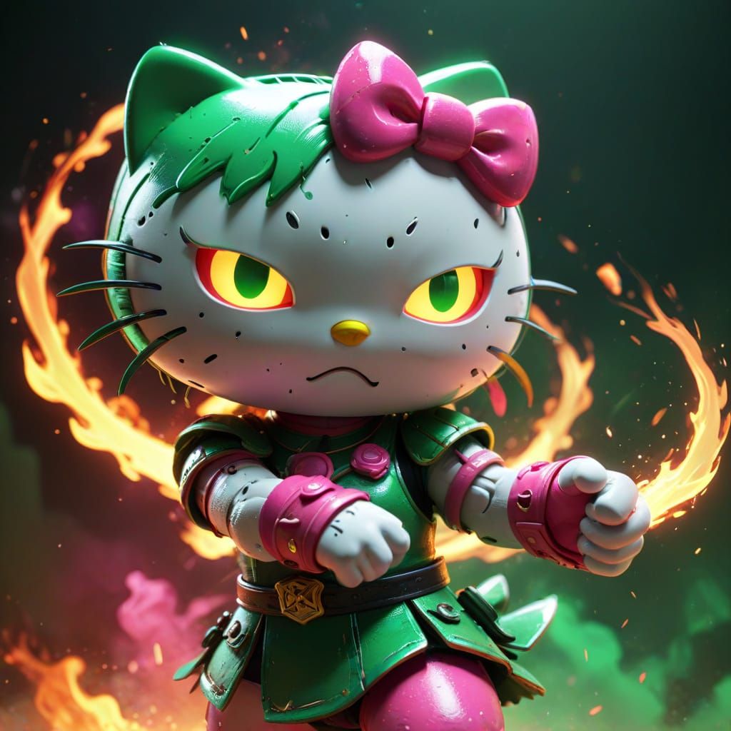 Hello Kitty Mortal Kombat Cartoon in 3D