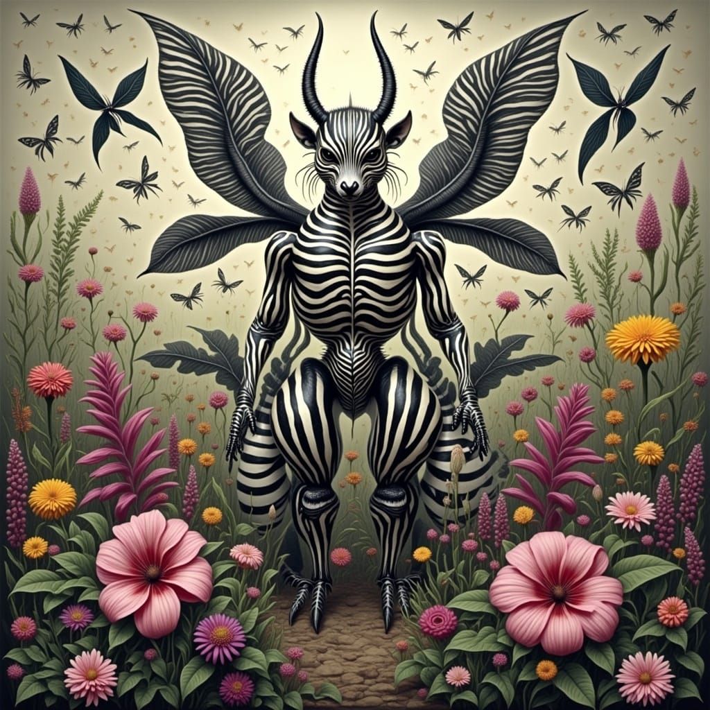 Zebrafly in Cyberpunk Neon