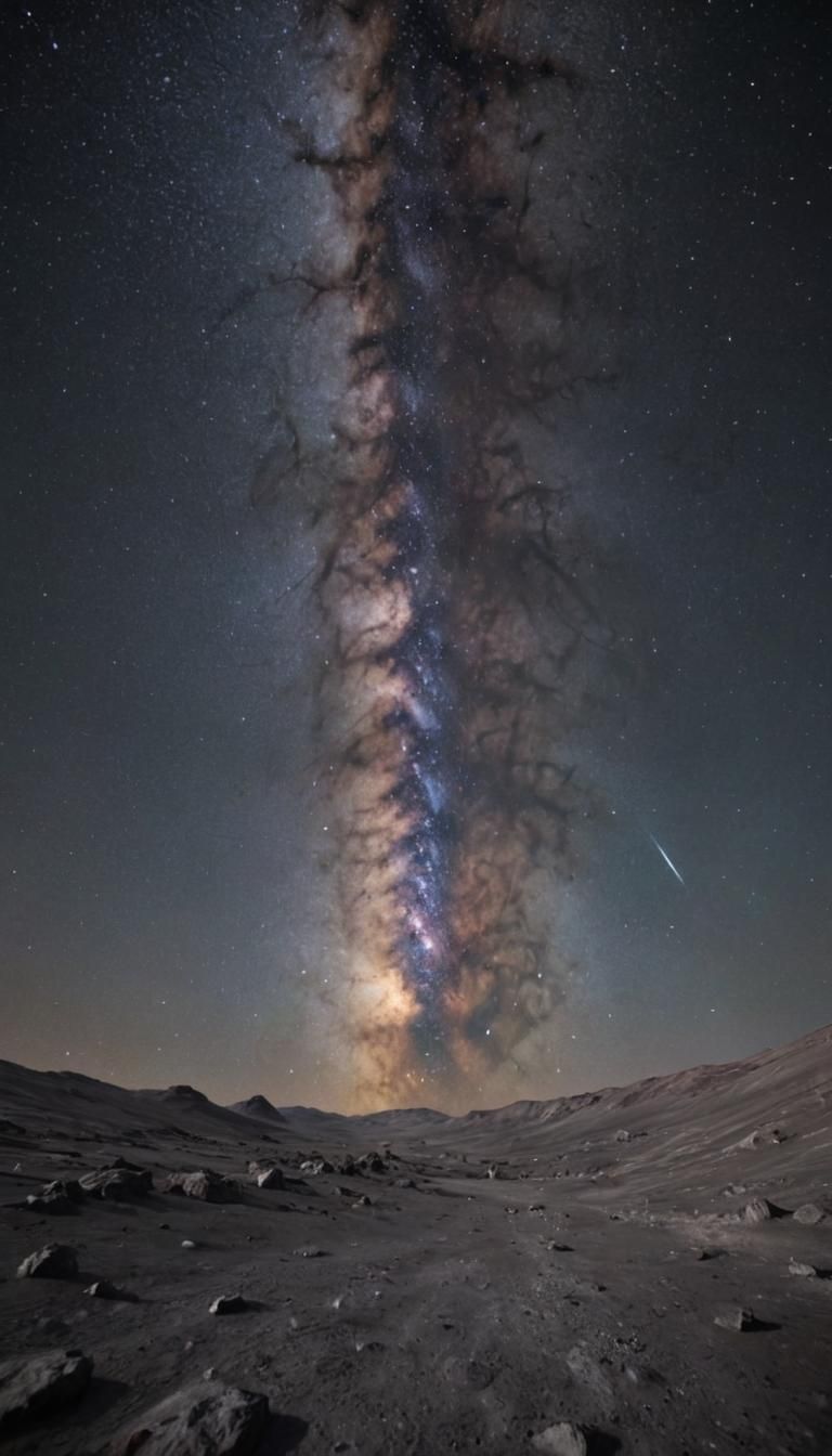 Ethereal Milky Way View from the Moon