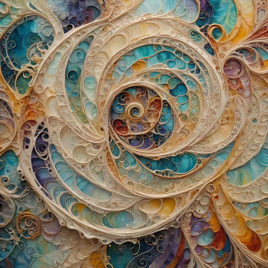Abstract Expressionism: Glyphs in a Swirling Vortex
