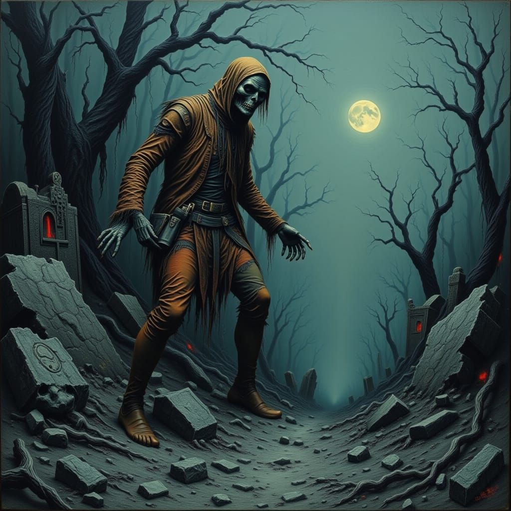 Macabre Horror: Undead Rising from the Grave
