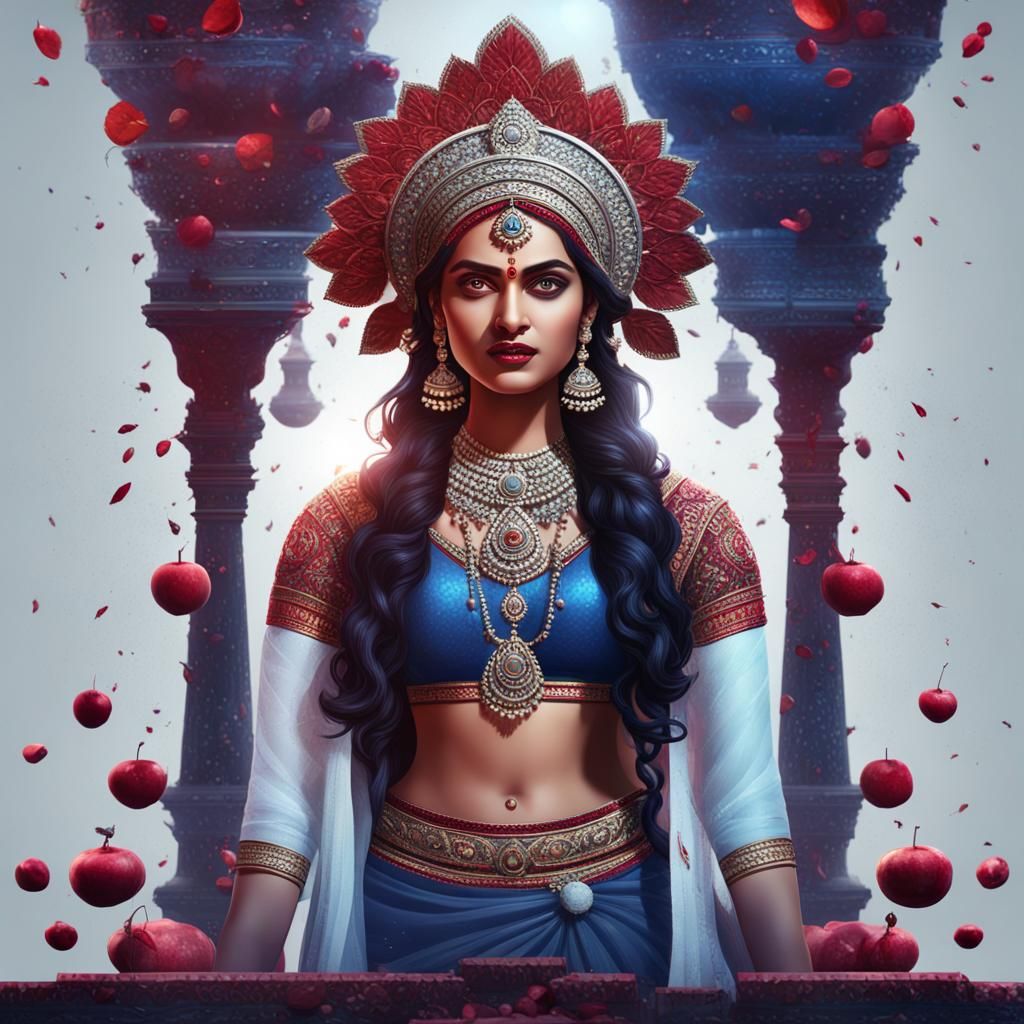 Powerful Feminist Indian Woman in 3D Rendering