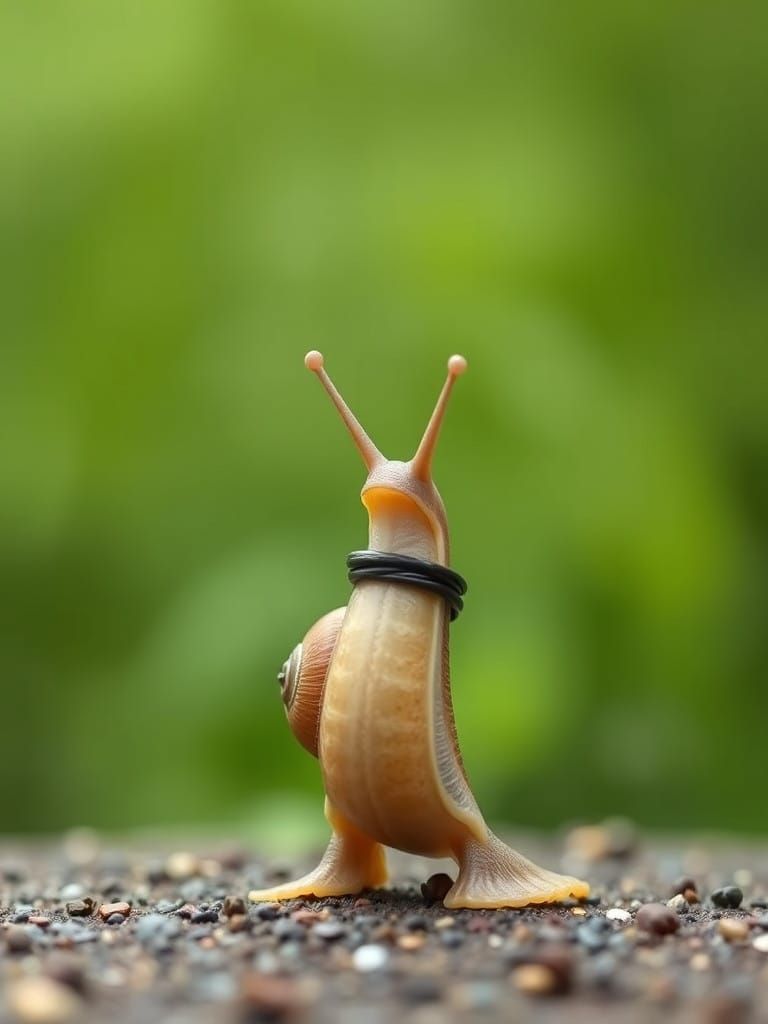 Stealthy Snail Warrior Stands Ready