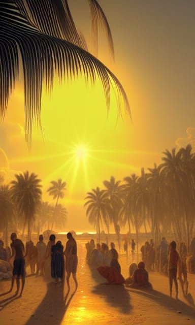 Beach Scene by Gustave Doré, Acrylic Art