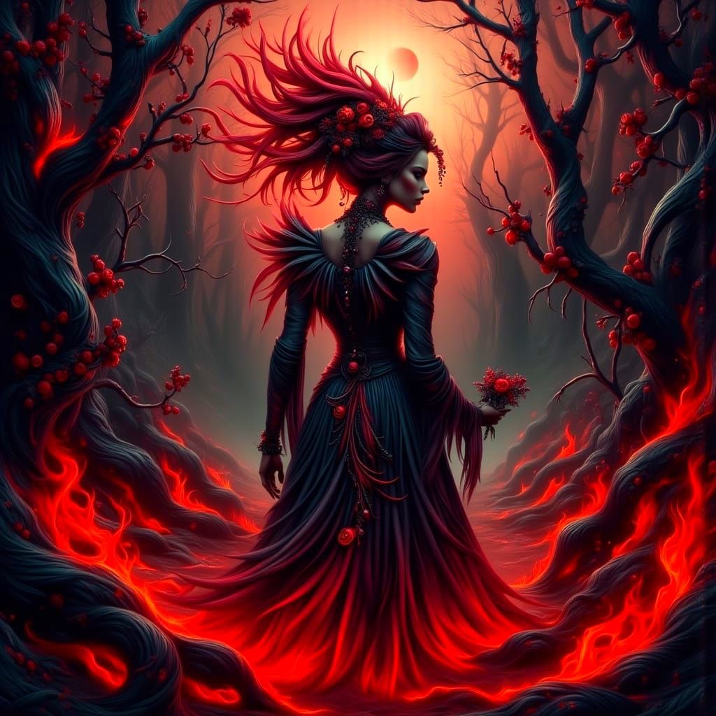 Dark Gothic Warrior Embracing Shadows