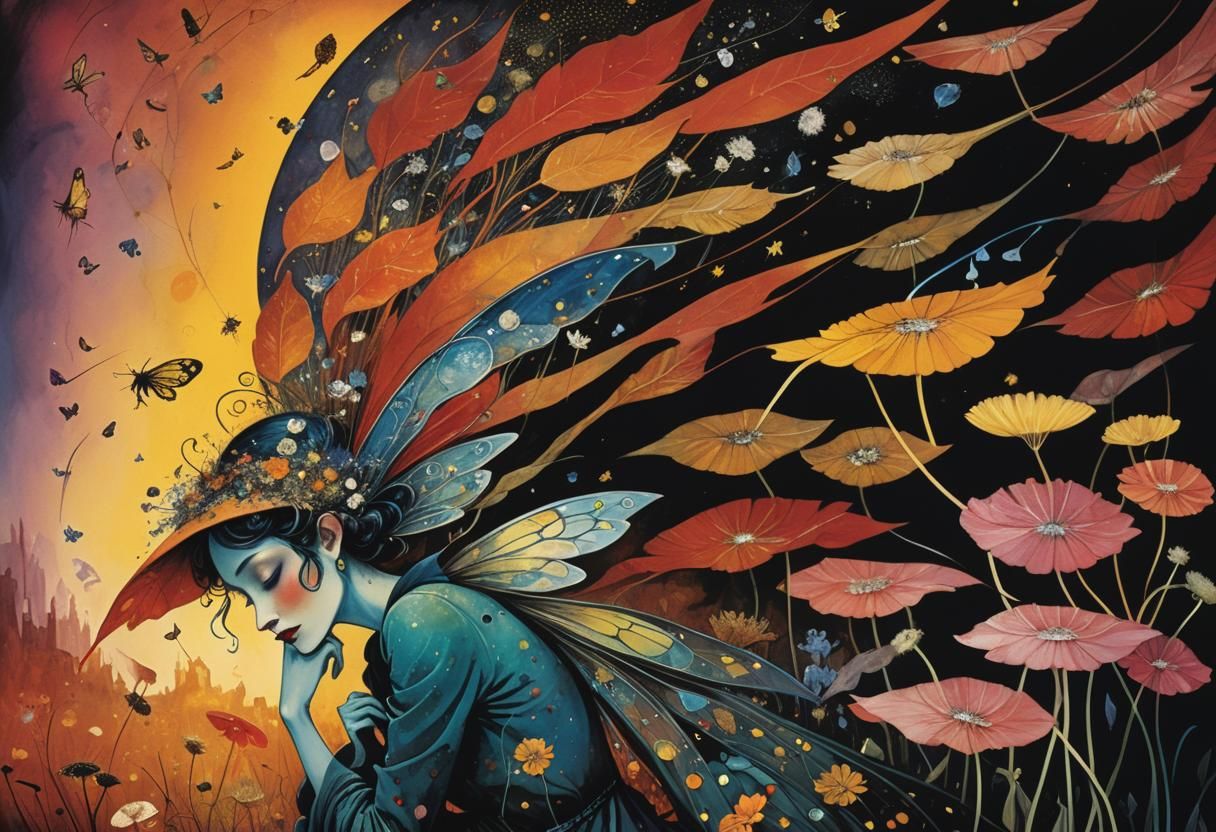 Fairies in Dark Wonderland Dreamscape