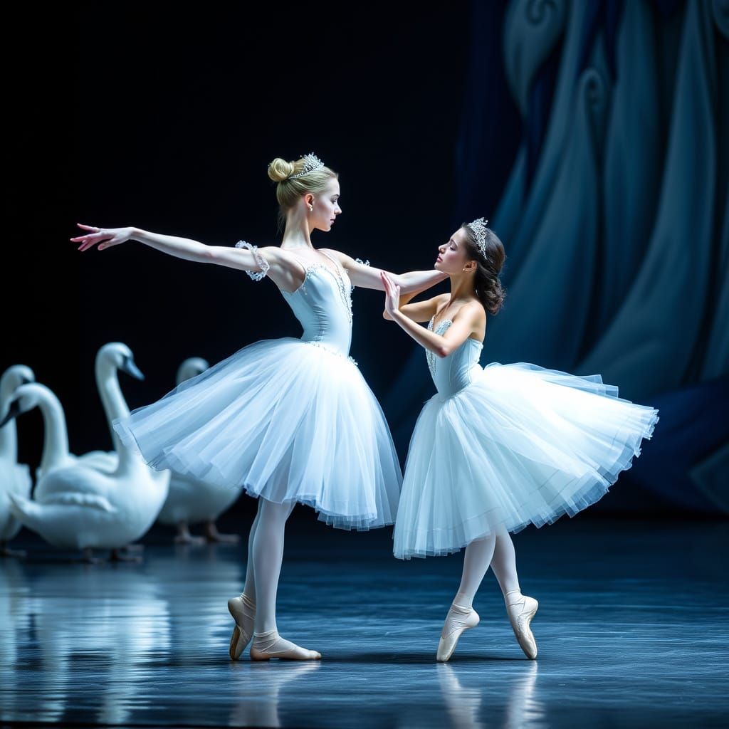 Swan Lake: Odette and Siegfried Digital Illustration