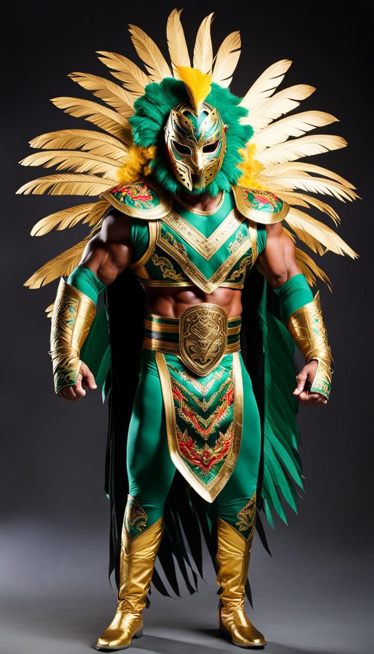 Balam The Jaguar Warrior Portrait in Professional Photograph...