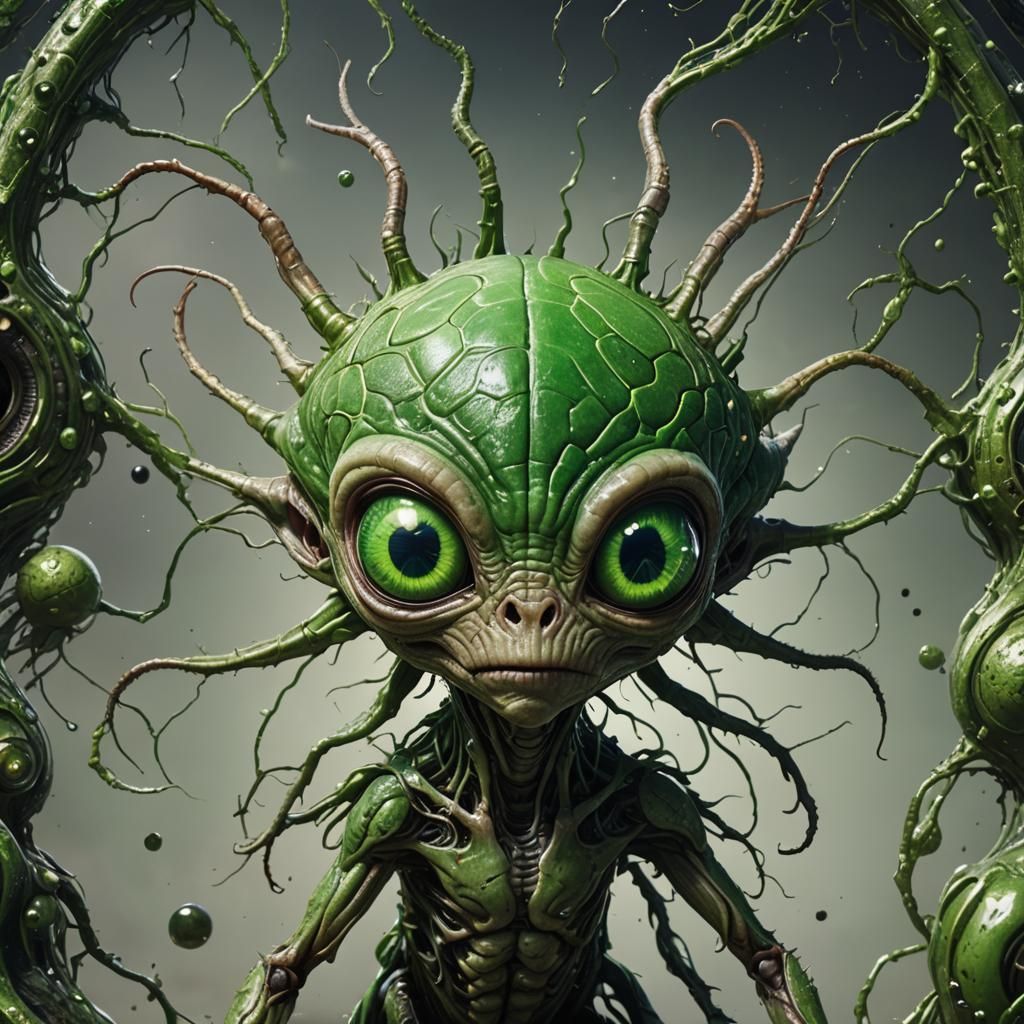 Hyperrealistic Alien Portrait in Detailed Matte Painting