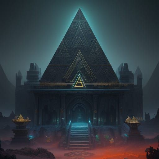 Mystical Pyramid of Sacred Numerology in Ancient Egyptian St...