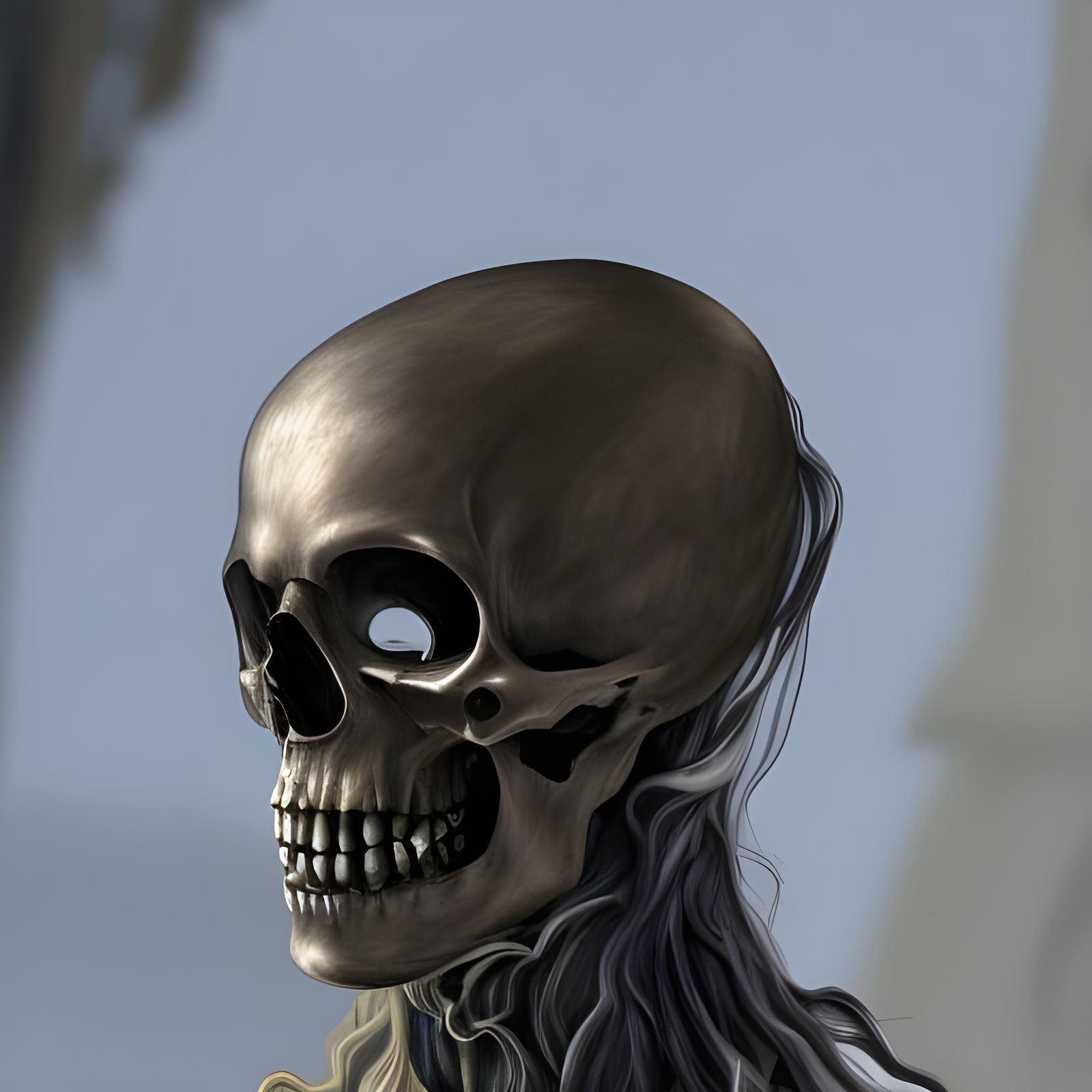 Death-Curse Figure in Pre-Raphaelite Digital Art