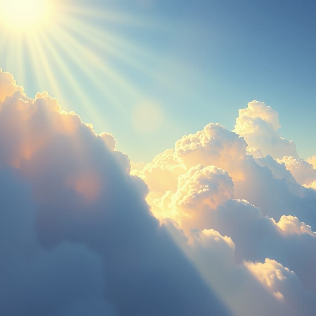 Dreamy Skies Radiate Warm, Serene Glow