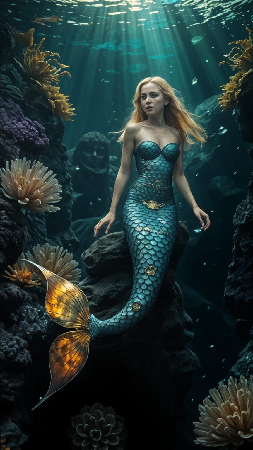 Darkly Enchanting Mermaid of the Underworld