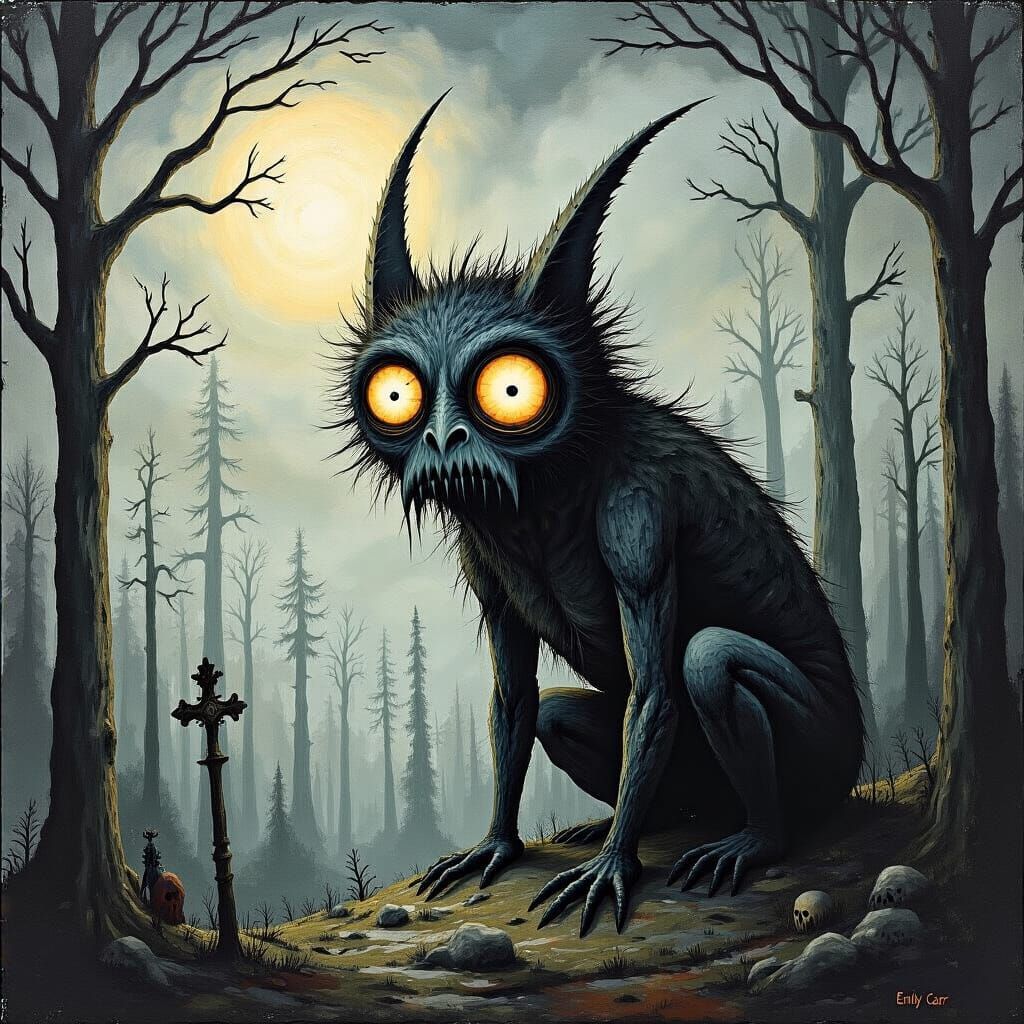 Grimdark Landscape in Emily Carr Style