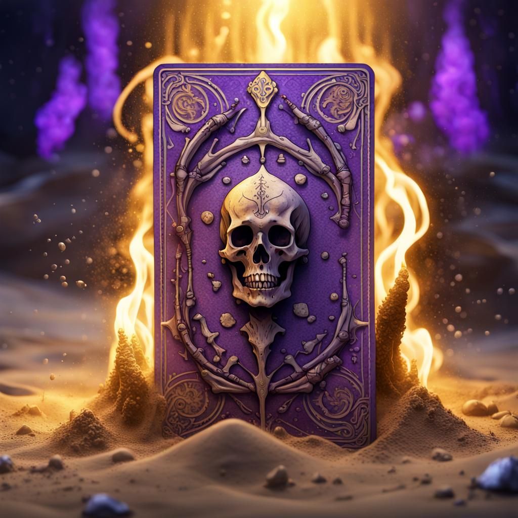 Tarot Card Sand Morph Dark Fantasy Concept Art