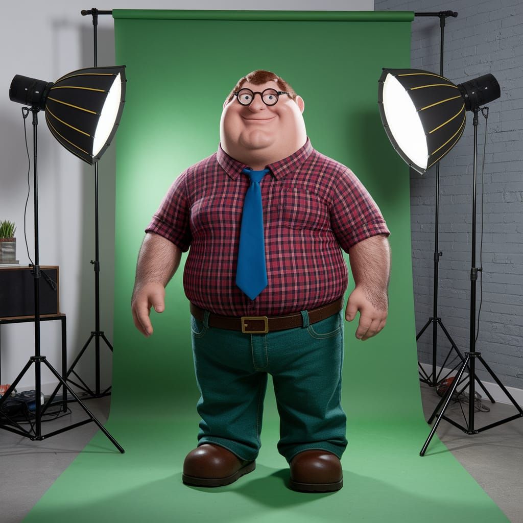 Realistic Studio Portrait of a Suburban Everyman