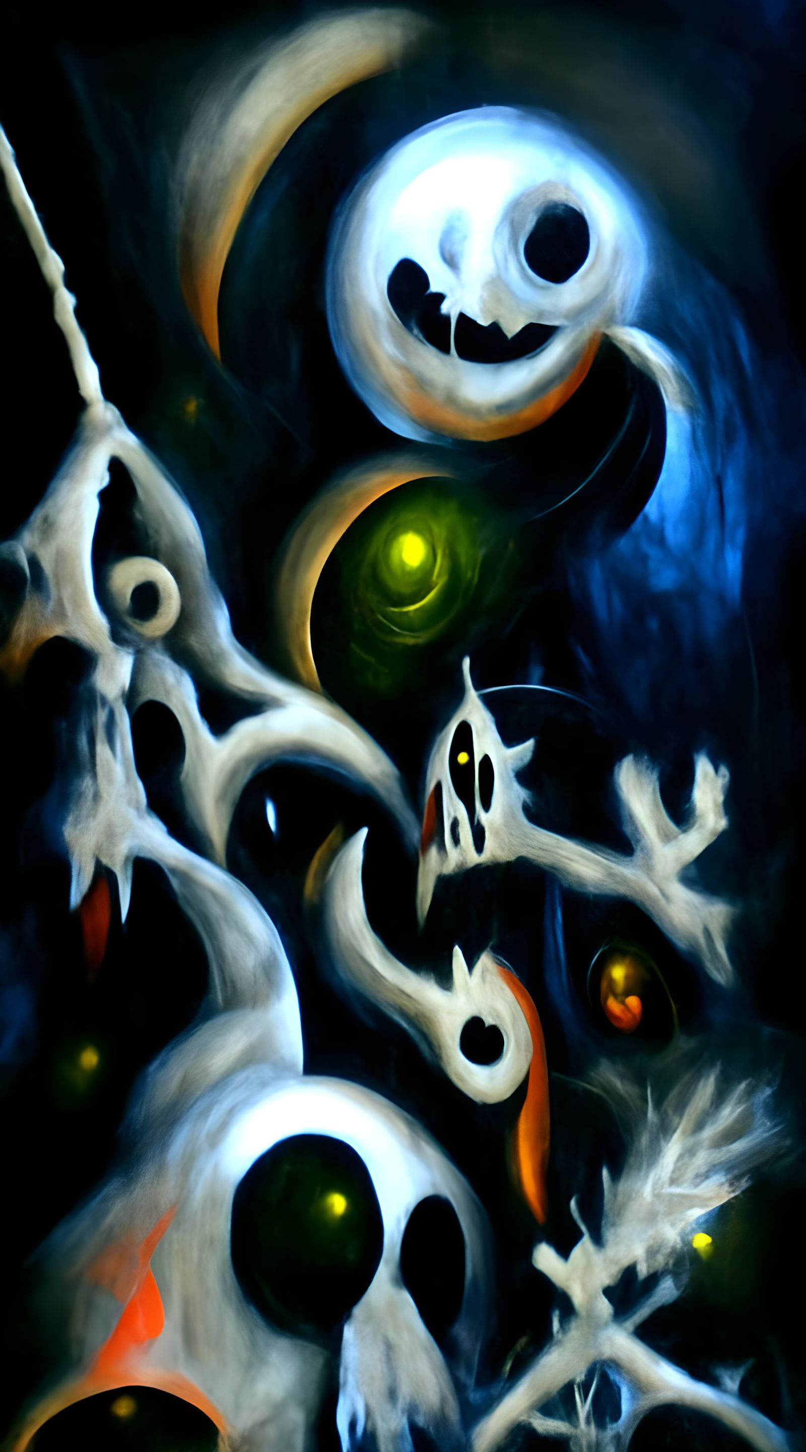 Nightmare Before Christmas in Abstract Horror Style