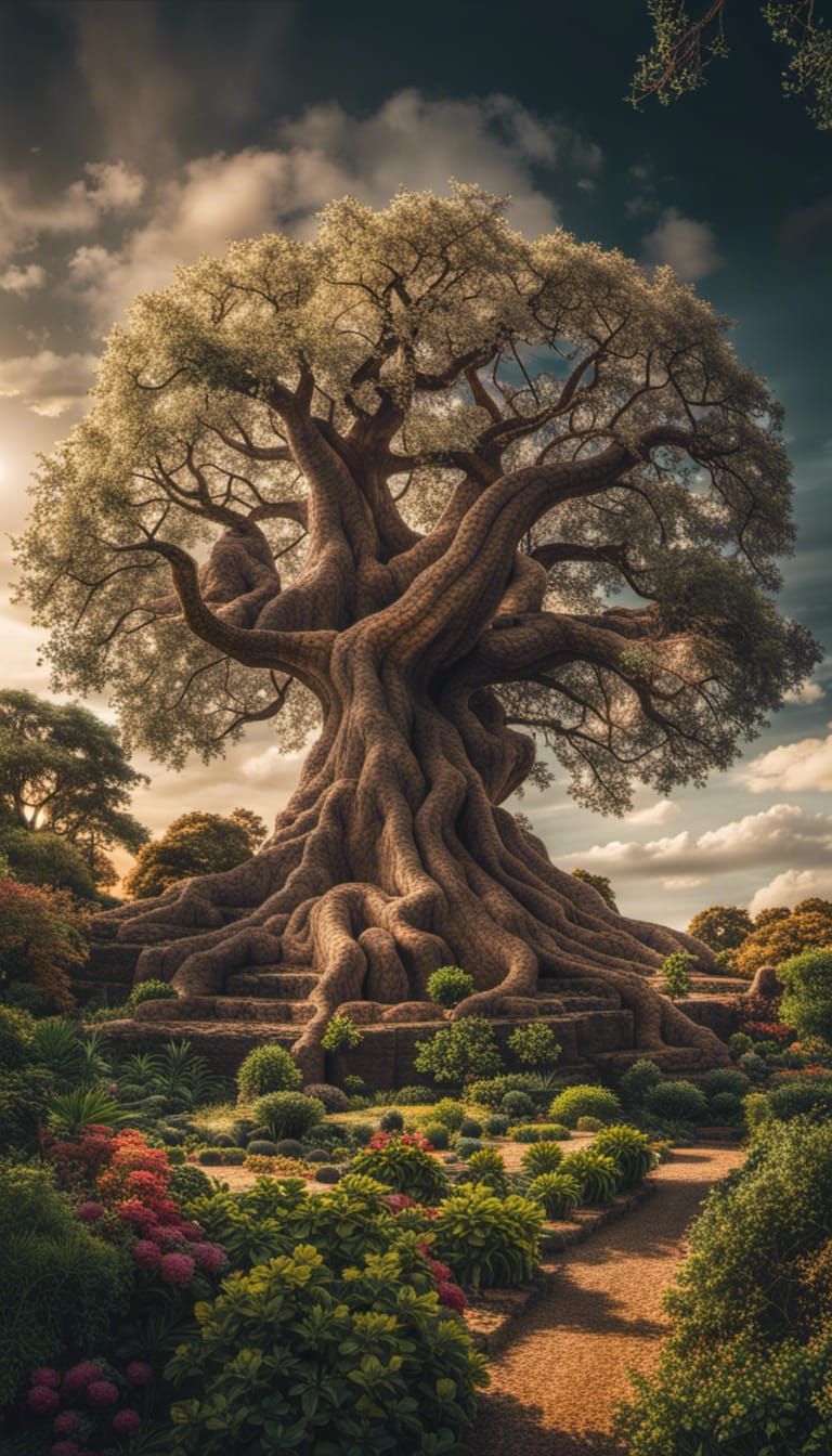 Tree of Life in Garden of Eden, HDR