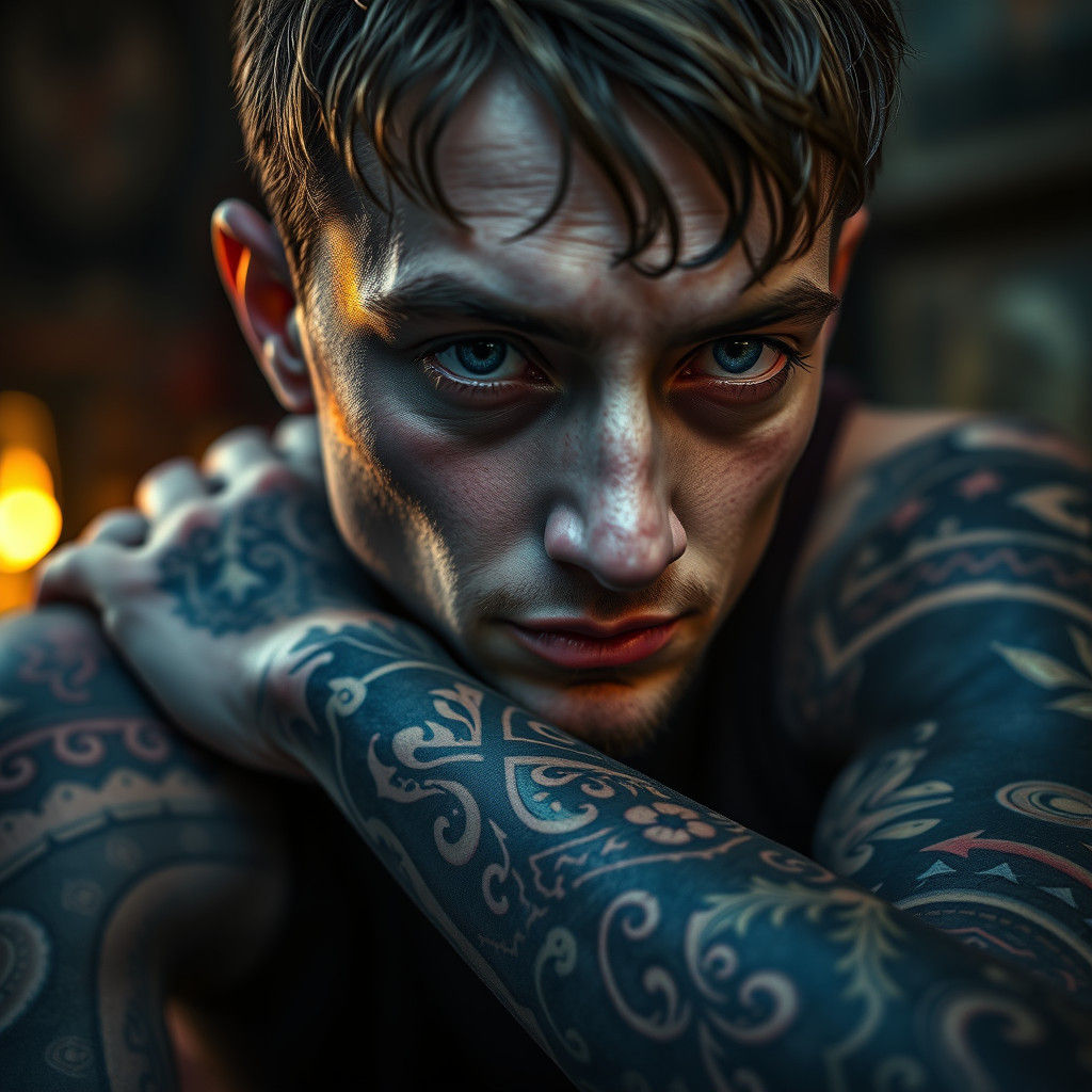 Gangster Dobby Tattoo: Hyperrealistic 64 Megapixel Image