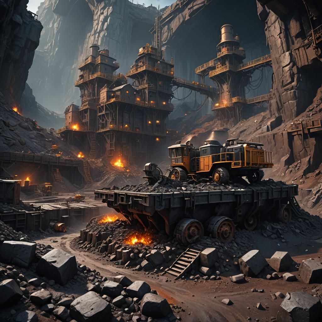 Mole Miner in Deep Coal Mine