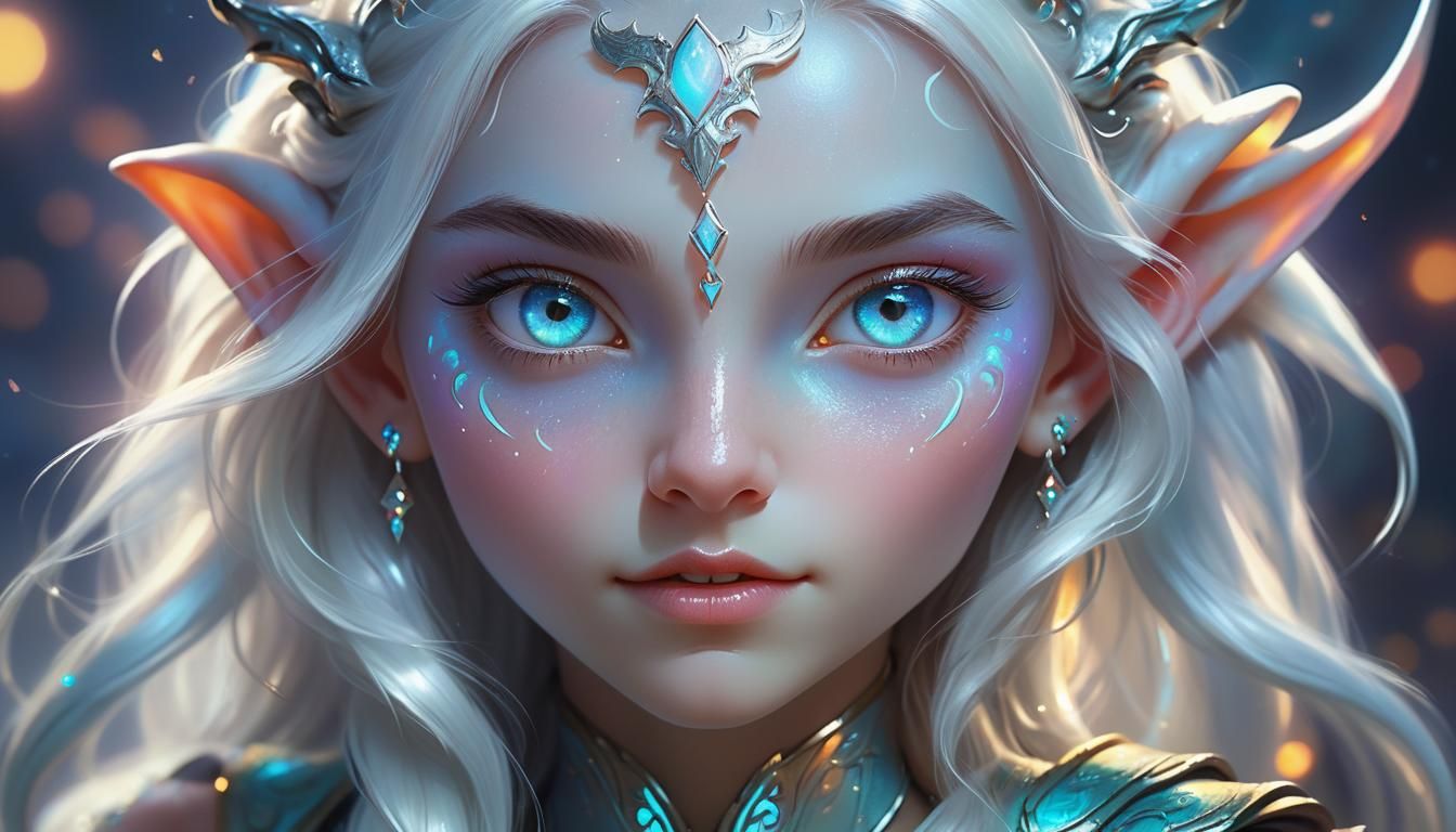 Mystical Elf with Animal Features in Digital Painting