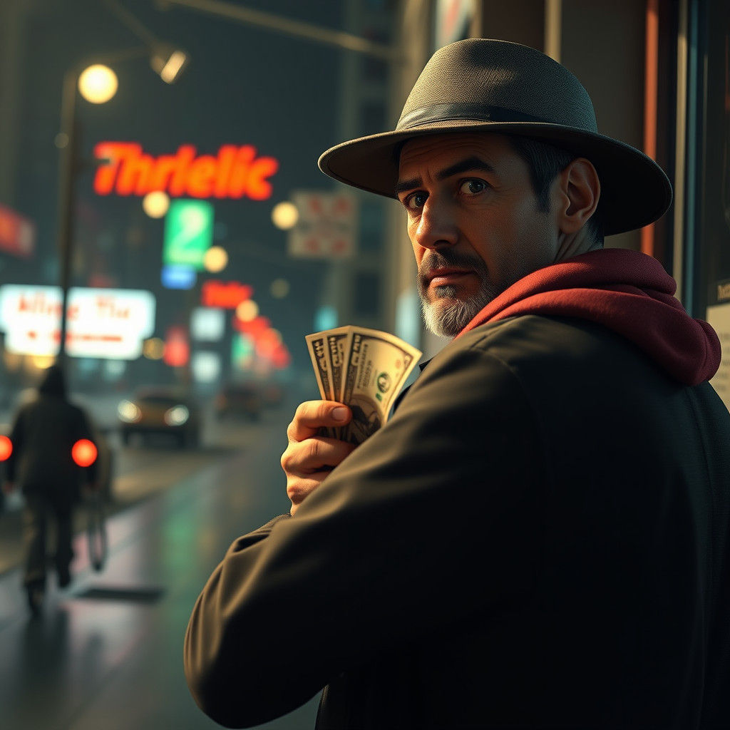 3D Cinematic Image of Paid Person with Change