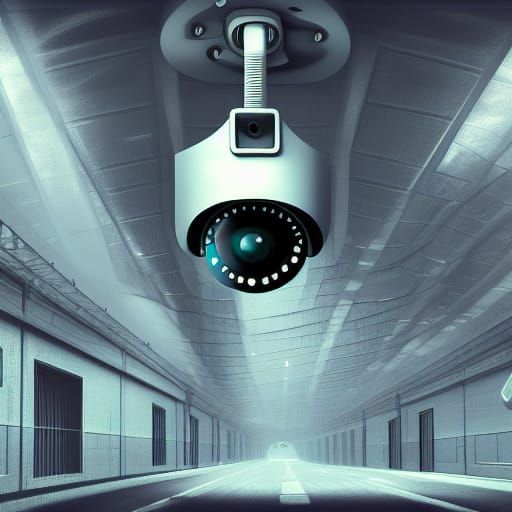 Dystopian CCTV Camera Concept Art