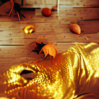 Golden Autumn Halloween Scene