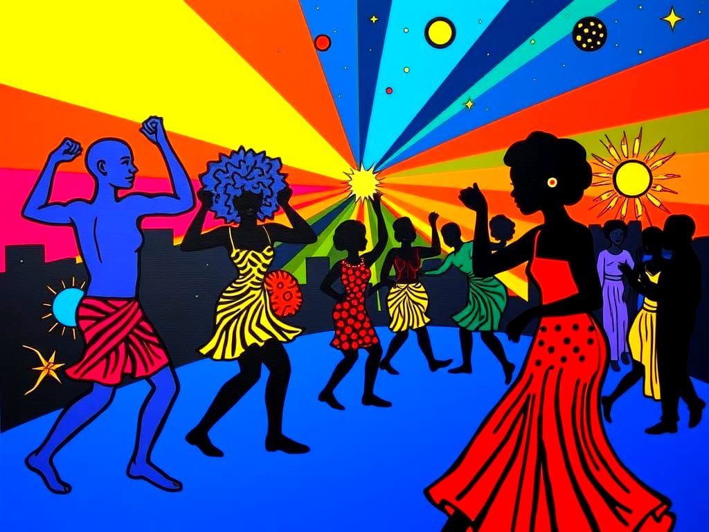 Soulful Dancers in Pop Art Style