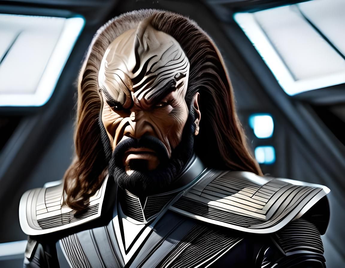 Female Klingon Warrior Portrait Inside Ship