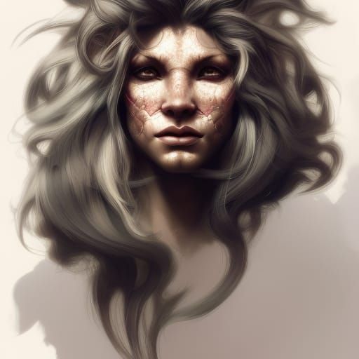 Hybrid Portrait: Half Human, Half Lion in Trending Style