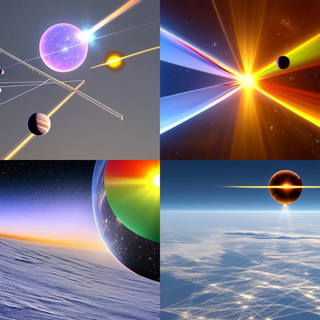 Crystalline Prism Sun Illuminates Geometric Planets