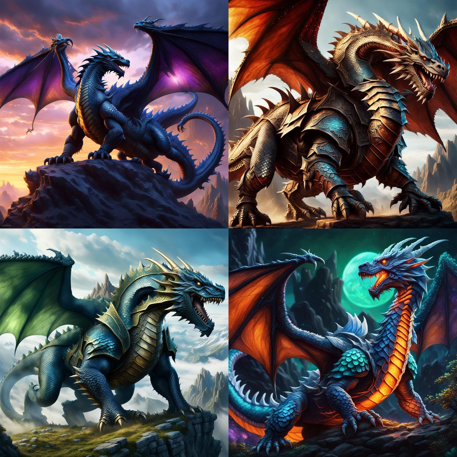 Juggernaut Riding a Dragon in Fantasy Art