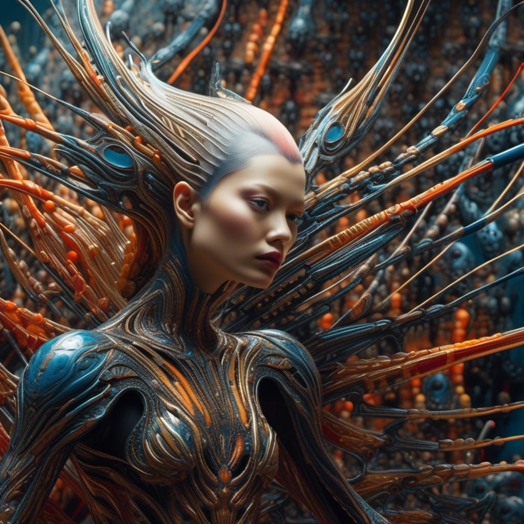 Abstracted Alien Portraits in Bizarre Landscape
