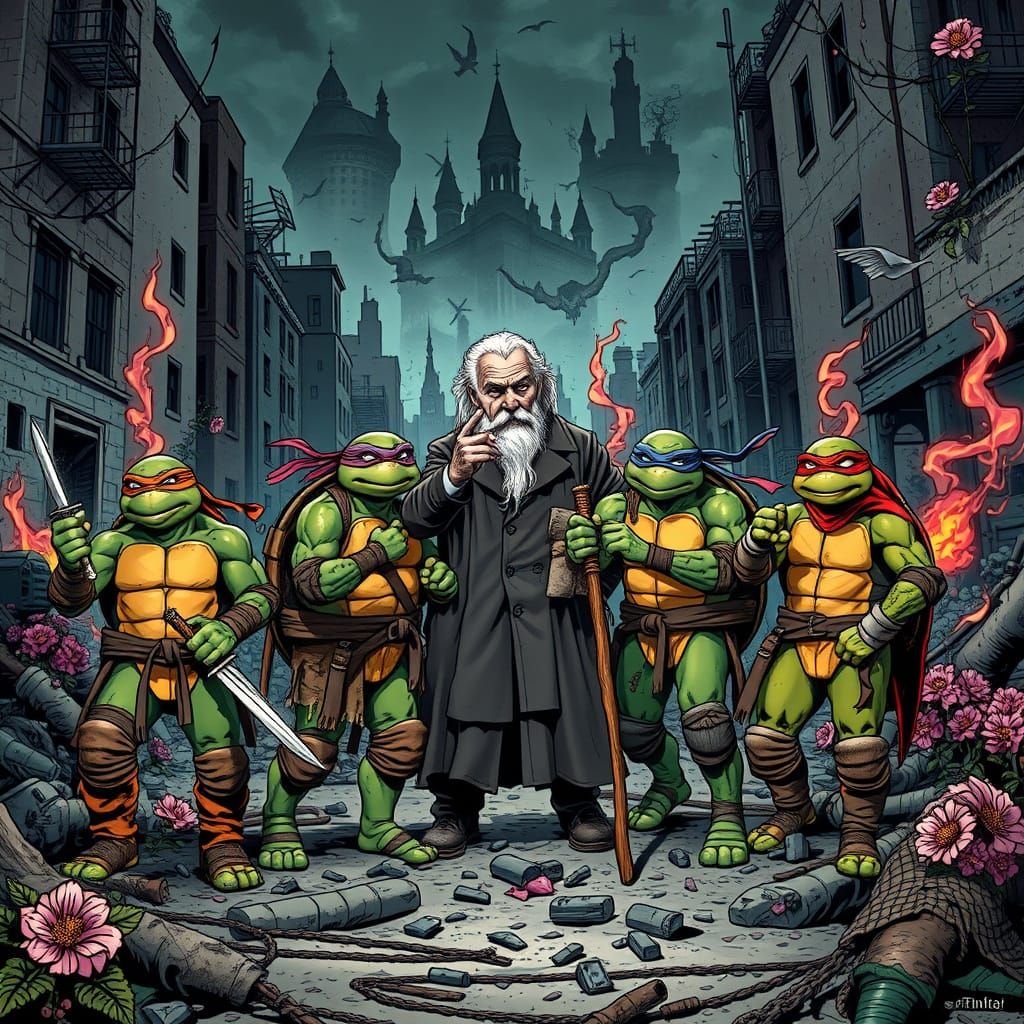 Turtles Triumph in War-Torn City
