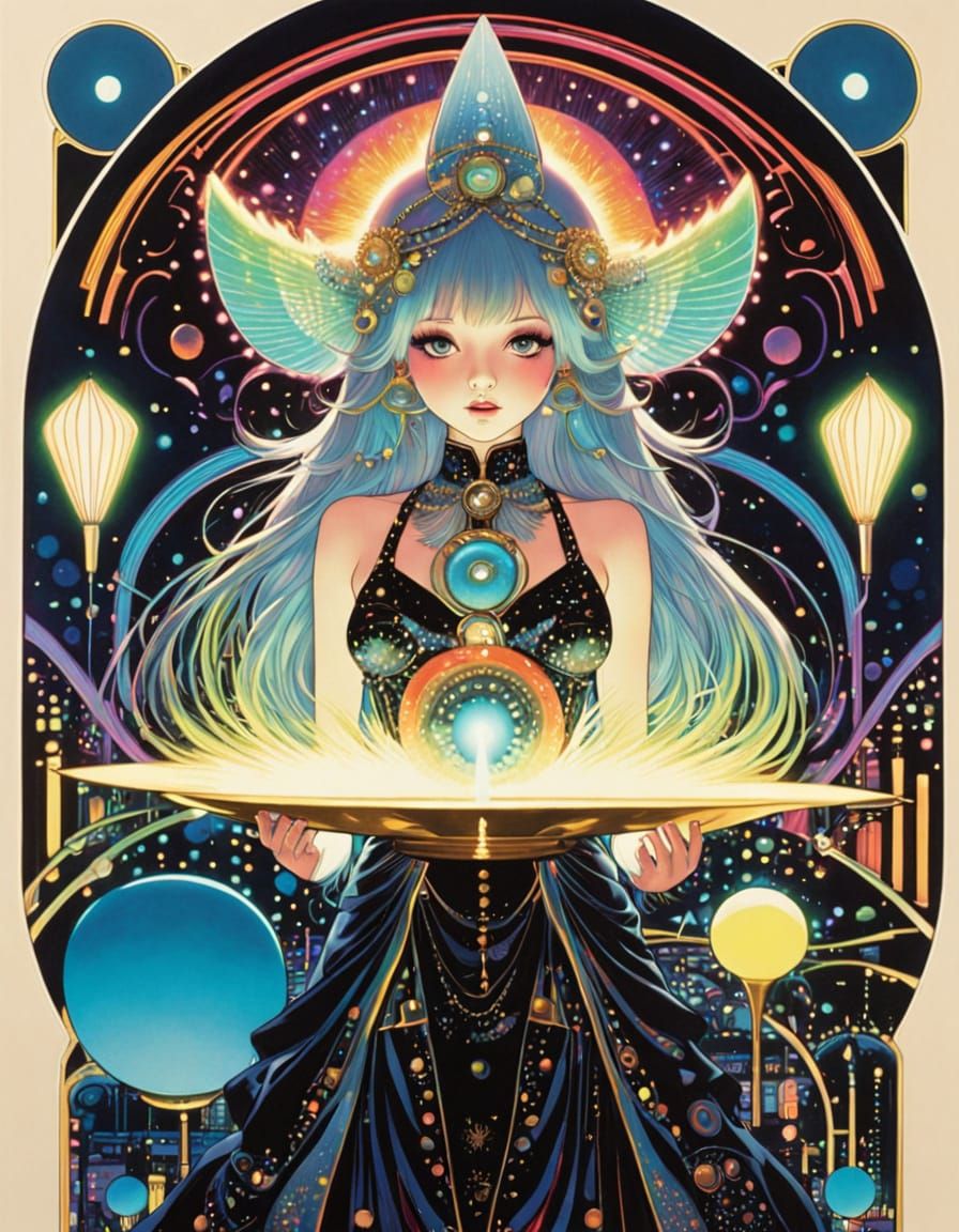 contrasting, early 1970s, starched