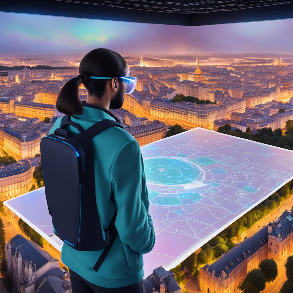 Android Views Holographic Map of Montpellier