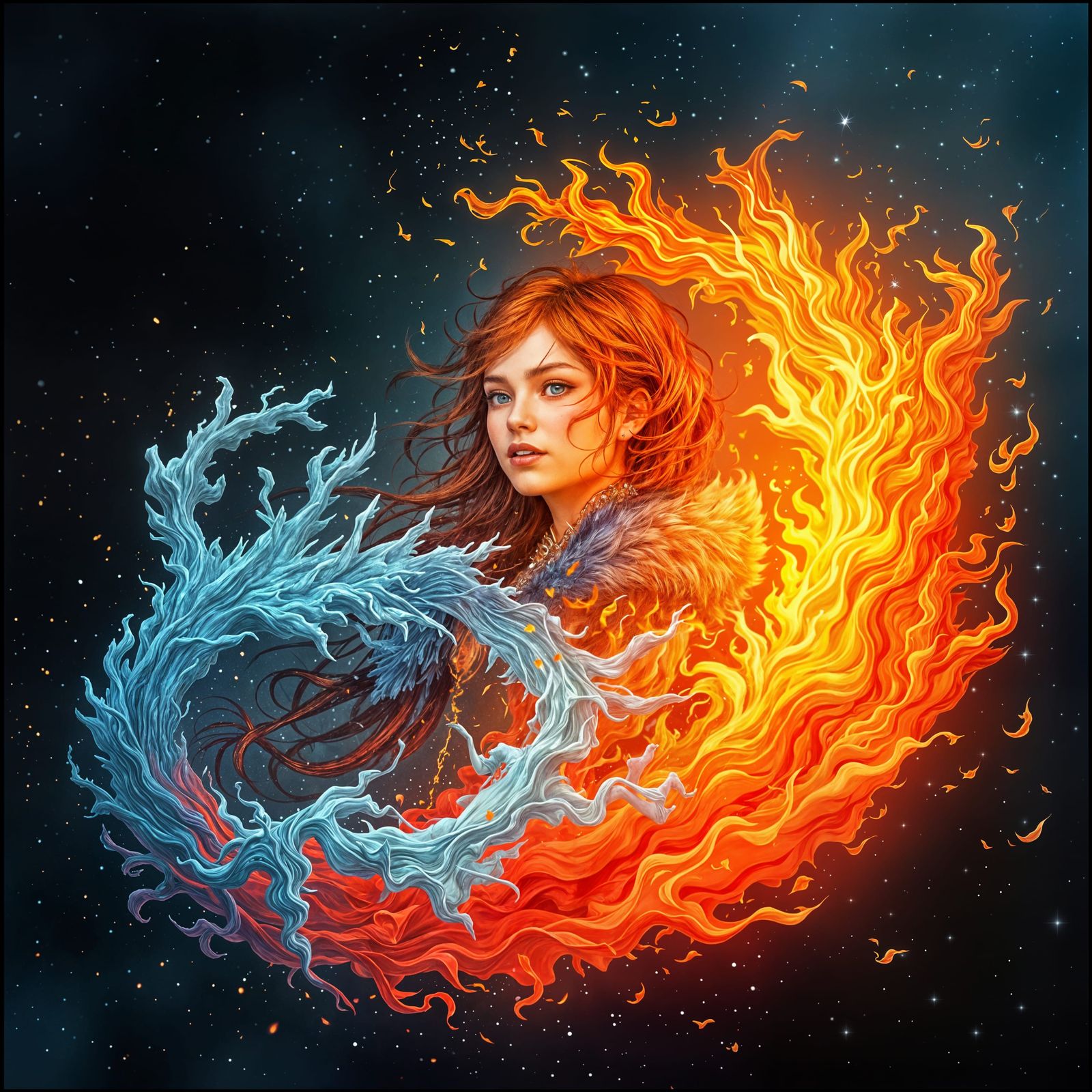 Goddess of Fire and Ice: A Dualistic Portrait