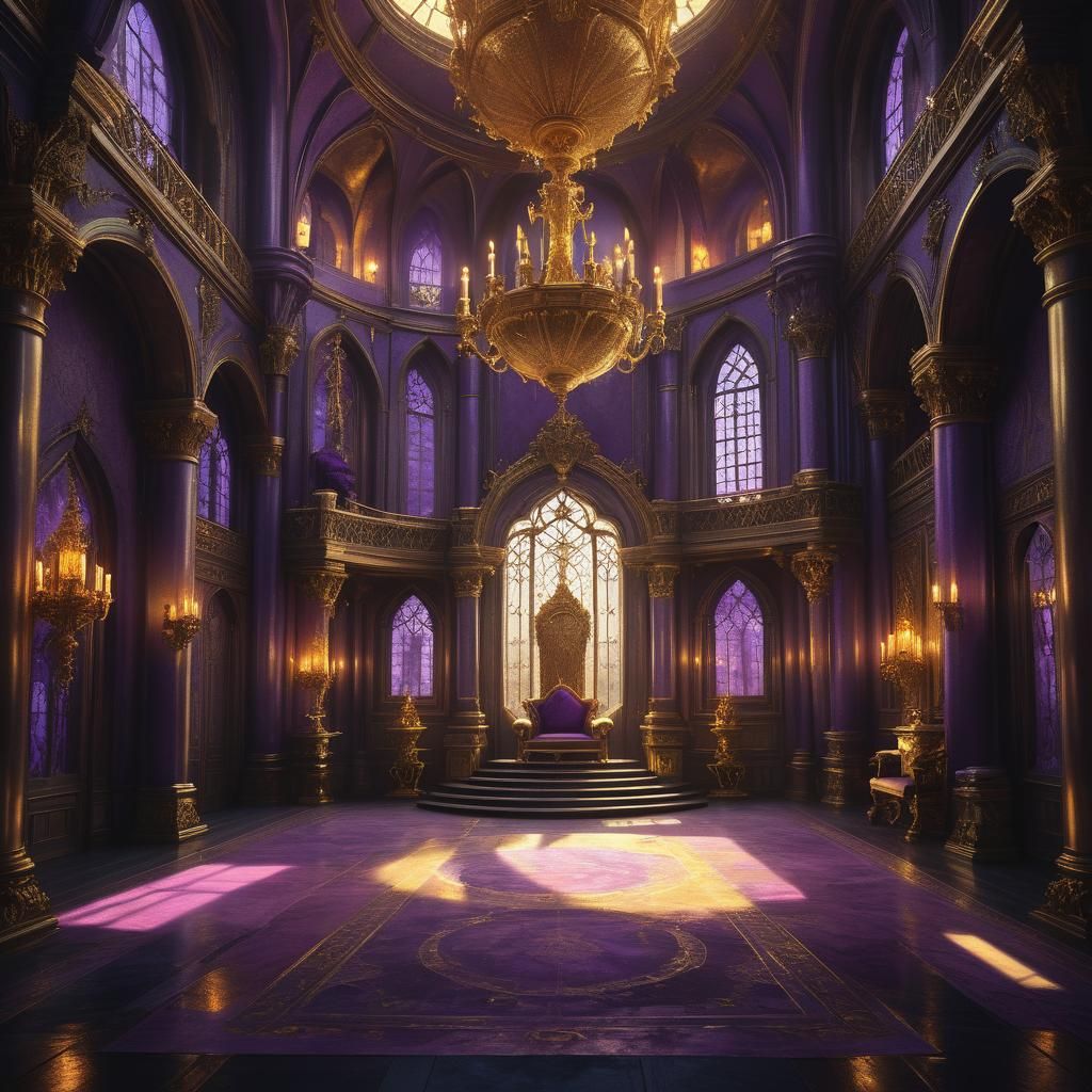 Opulent Throne Room in Baroque Fantasy Style