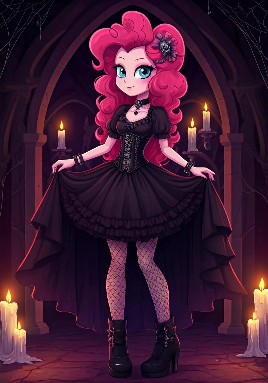 Pinkie Pie in Gothic Lolita Fanart Style